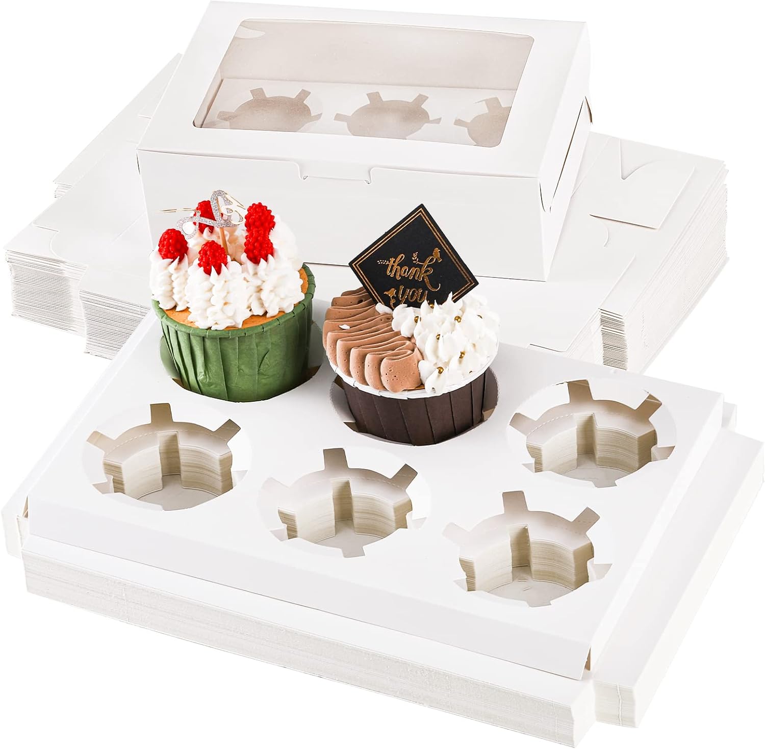 Cupcake Boxes with Clear Windo - Event Party Box ulasan dan harga
