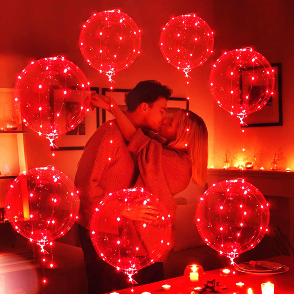 3 Set Red Light Up Led Clear B - Led Balloon Light ulasan dan harga