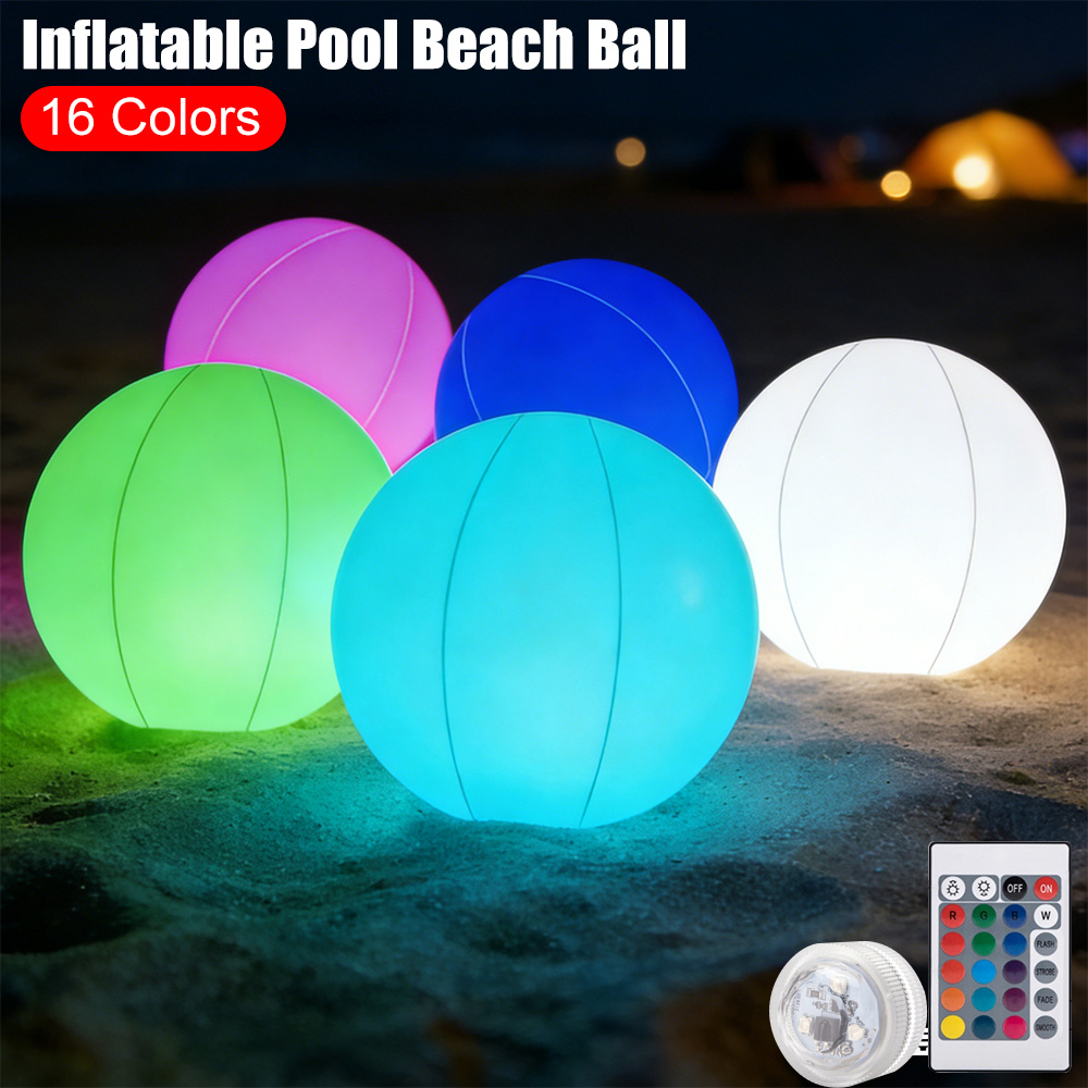 Inflatable Pool Beach Ball Lum - Led Balloon Light ulasan dan harga