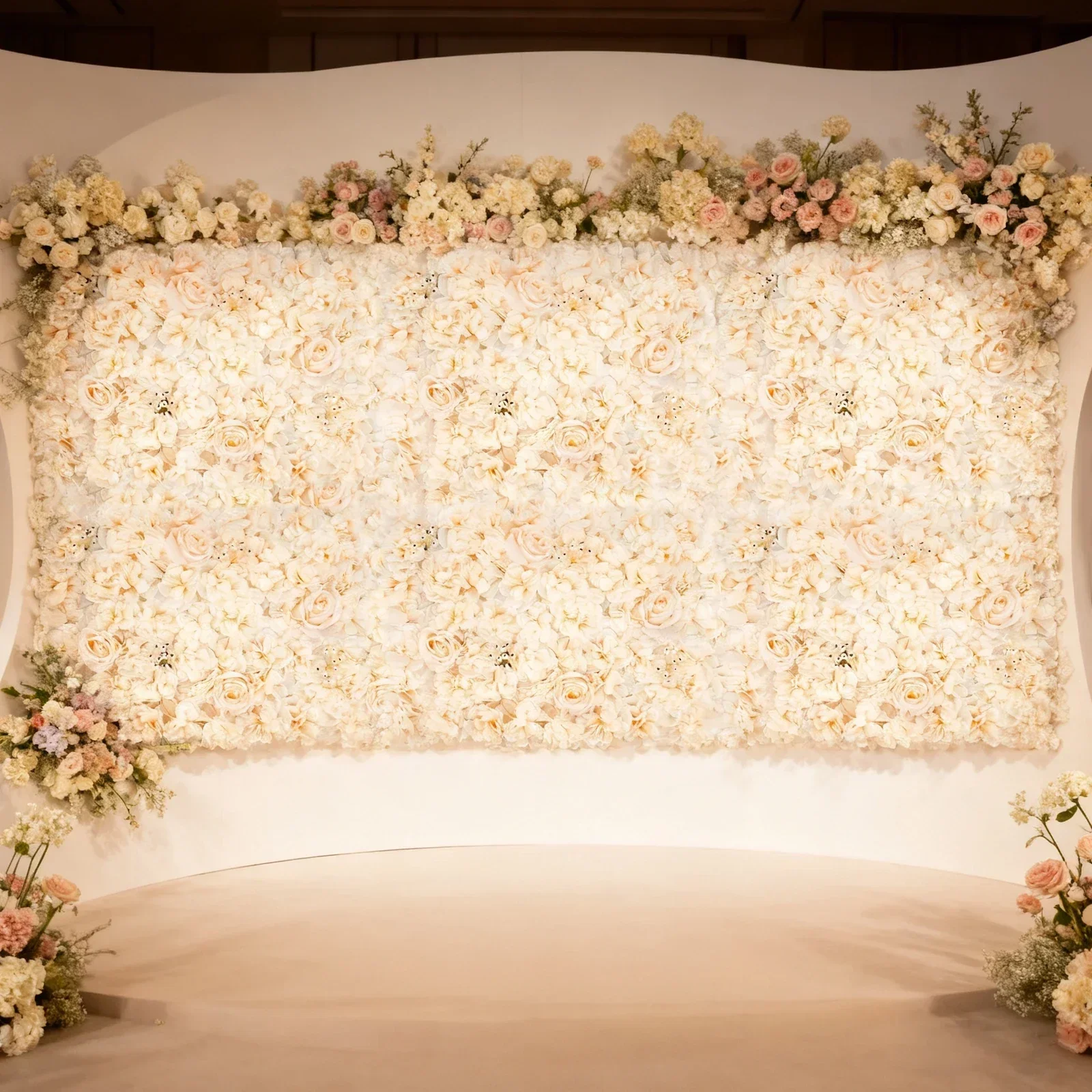 6 PCS 60*40cm Artificial Flowe - Flower Wall Panel ulasan dan harga