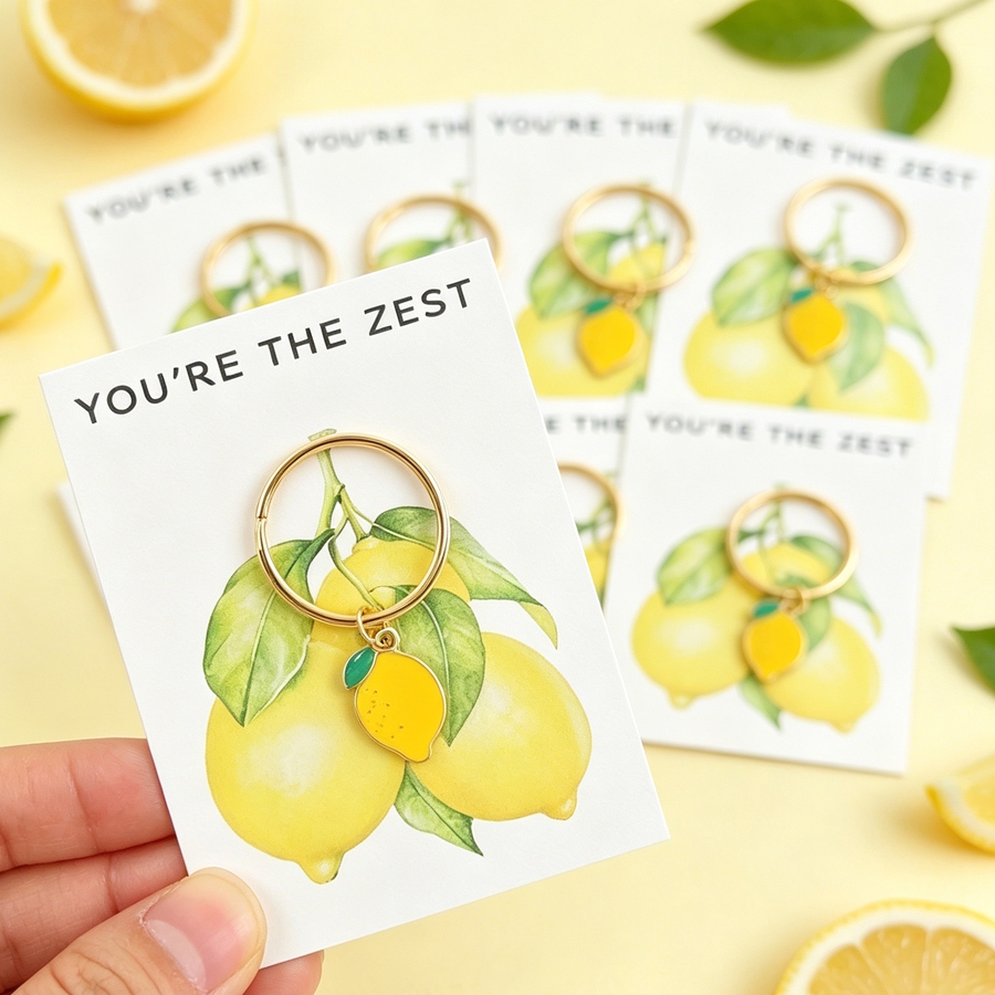 7 Chic Lemon Keychains, Includ - Event Party ulasan dan harga