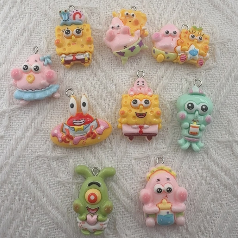10pcs cartoon resin pendant, D - Event Party ulasan dan harga
