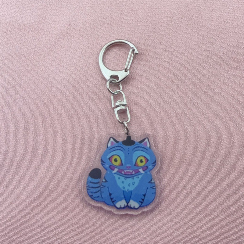 8pcs acrylic cute cat keychain - Event Party ulasan dan harga