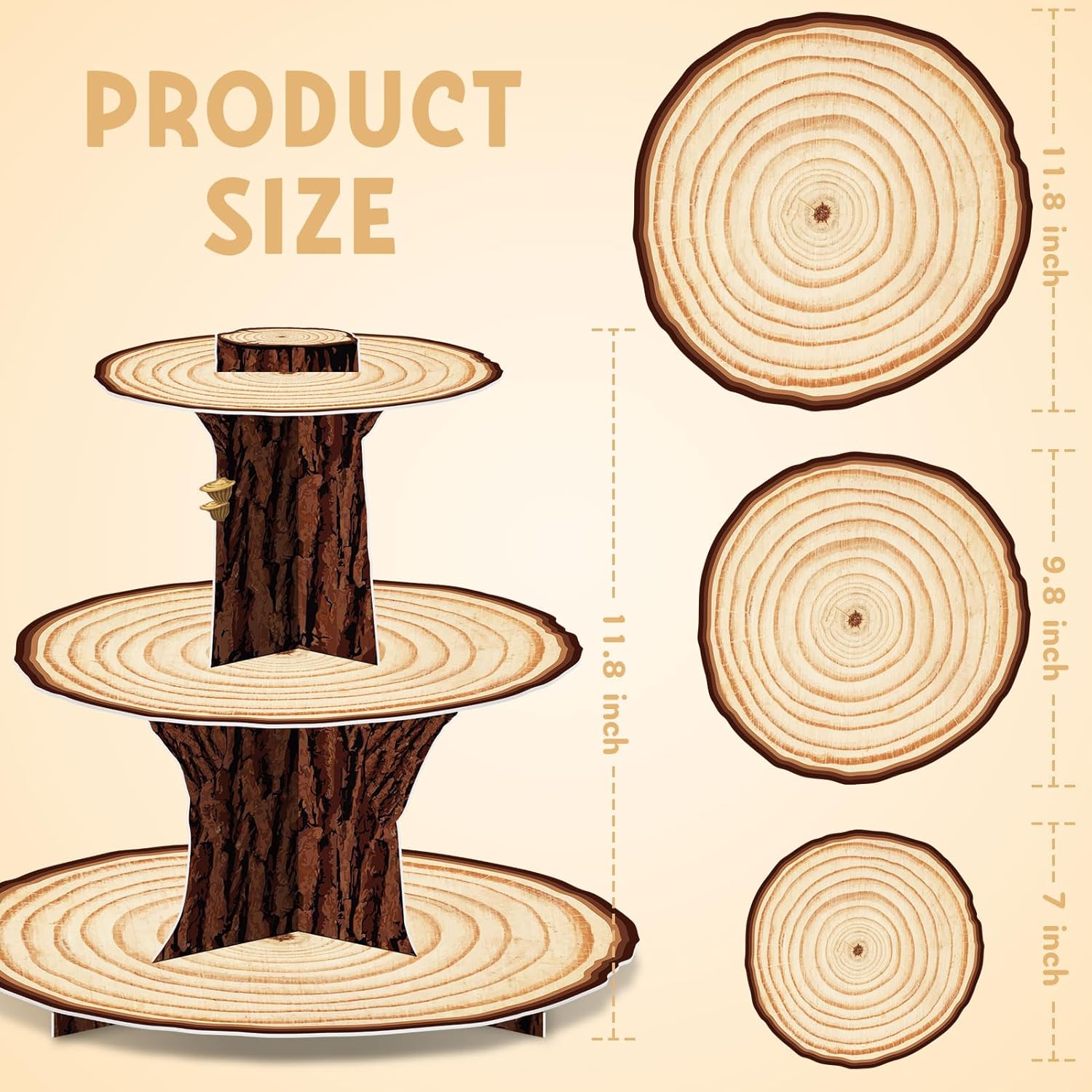 Wooden Cupcake Stand Decoratio - Cupcake Stand Tier ulasan dan harga